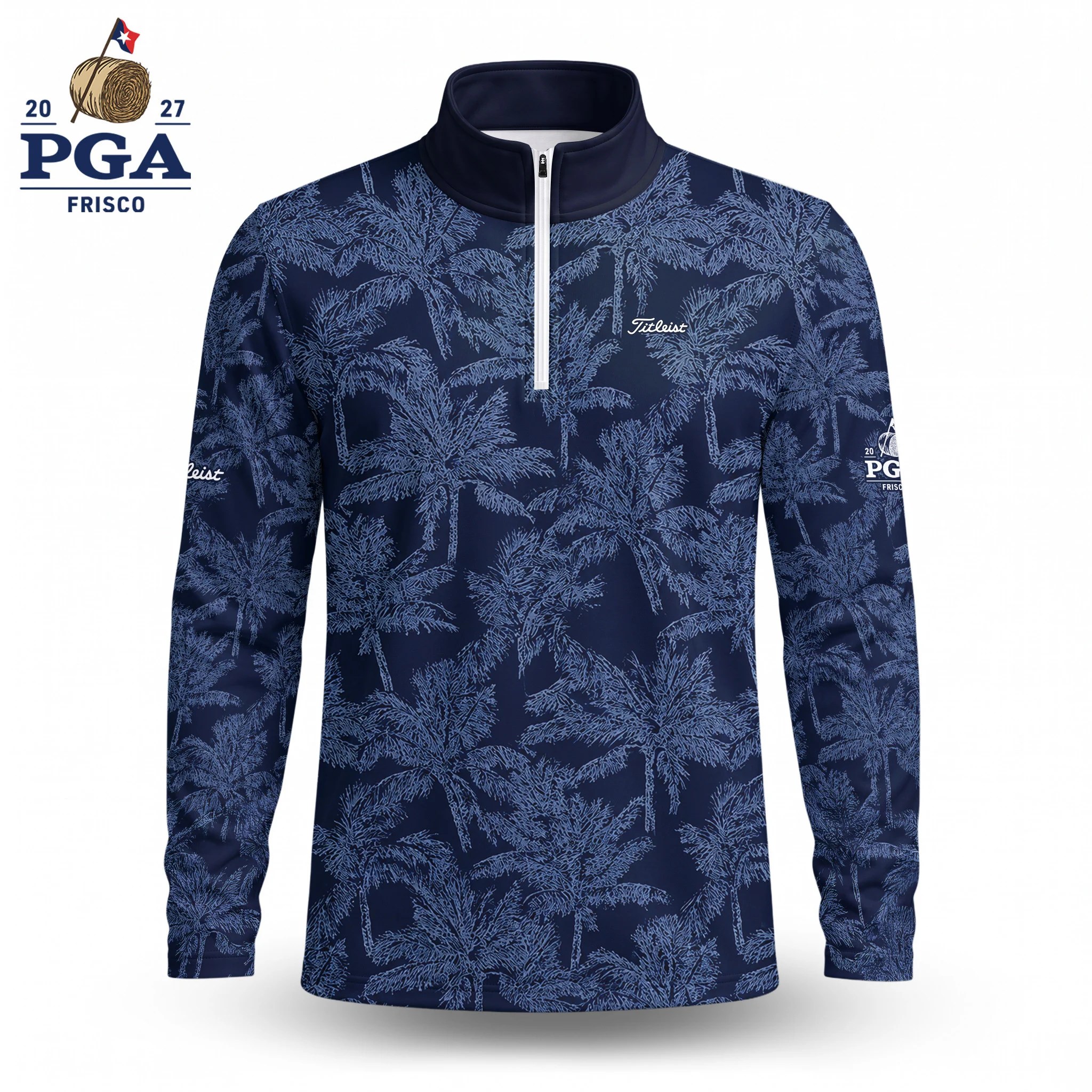 Golf 2027 PGA. Pattern AOP Quarter-zip Pullover LDLO280726131