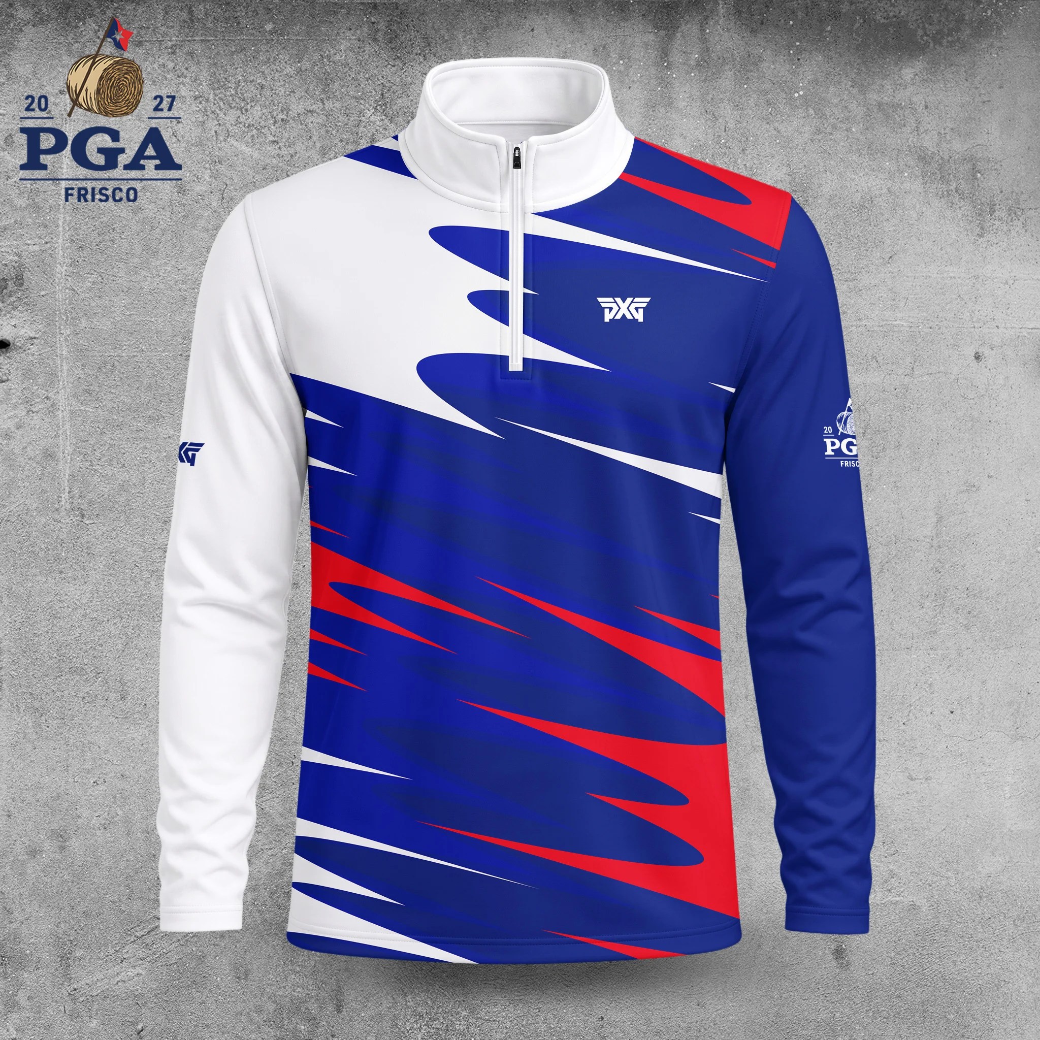 Golf 2027 PGA. Pattern AOP Quarter-zip Pullover LDLO280726145