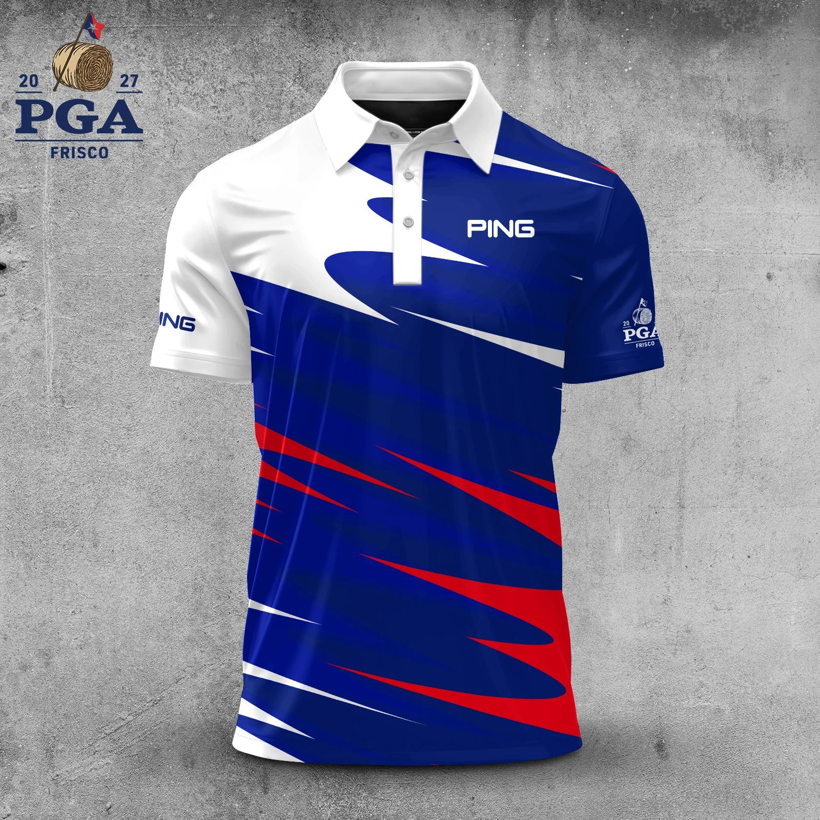 Golf 2027 PGA. Pattern AOP Polo Shirt LDLO280726149