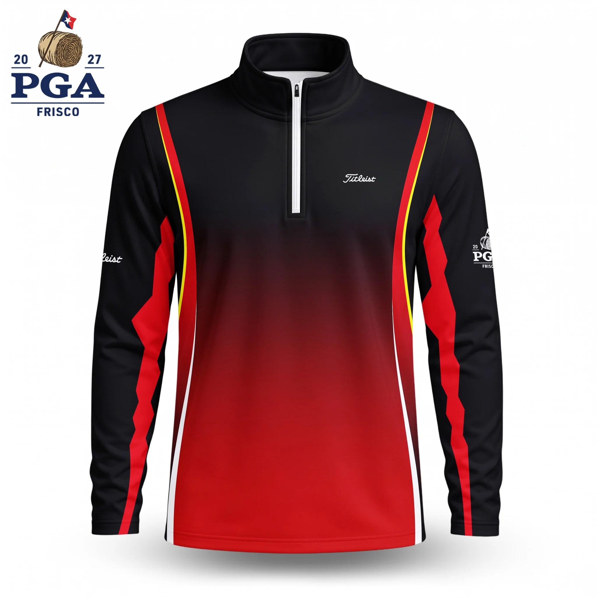 Golf 2027 PGA. Pattern AOP Quarter-zip Pullover LDLO280726151