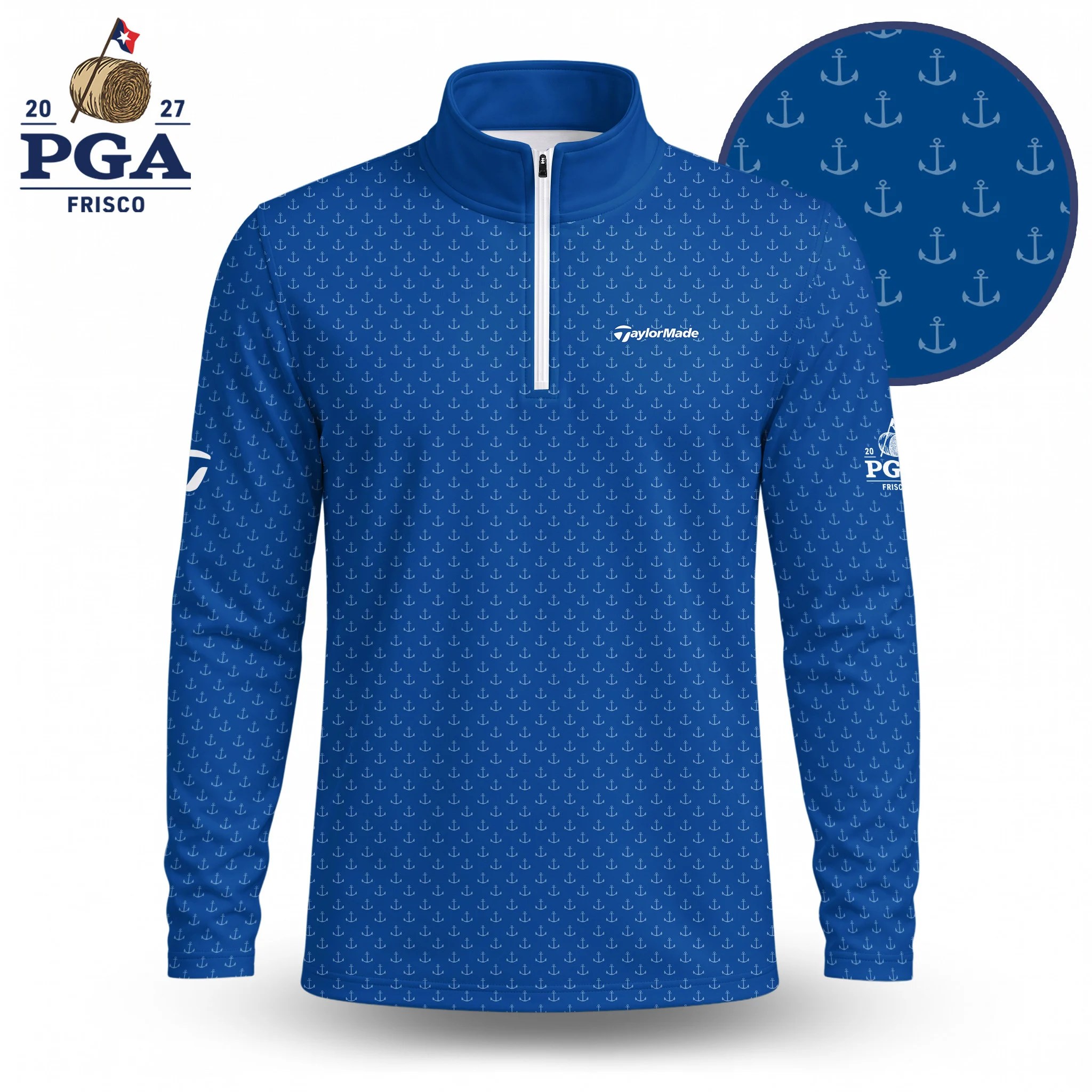 Golf 2027 PGA. Pattern AOP Quarter-zip Pullover LDLO280726162