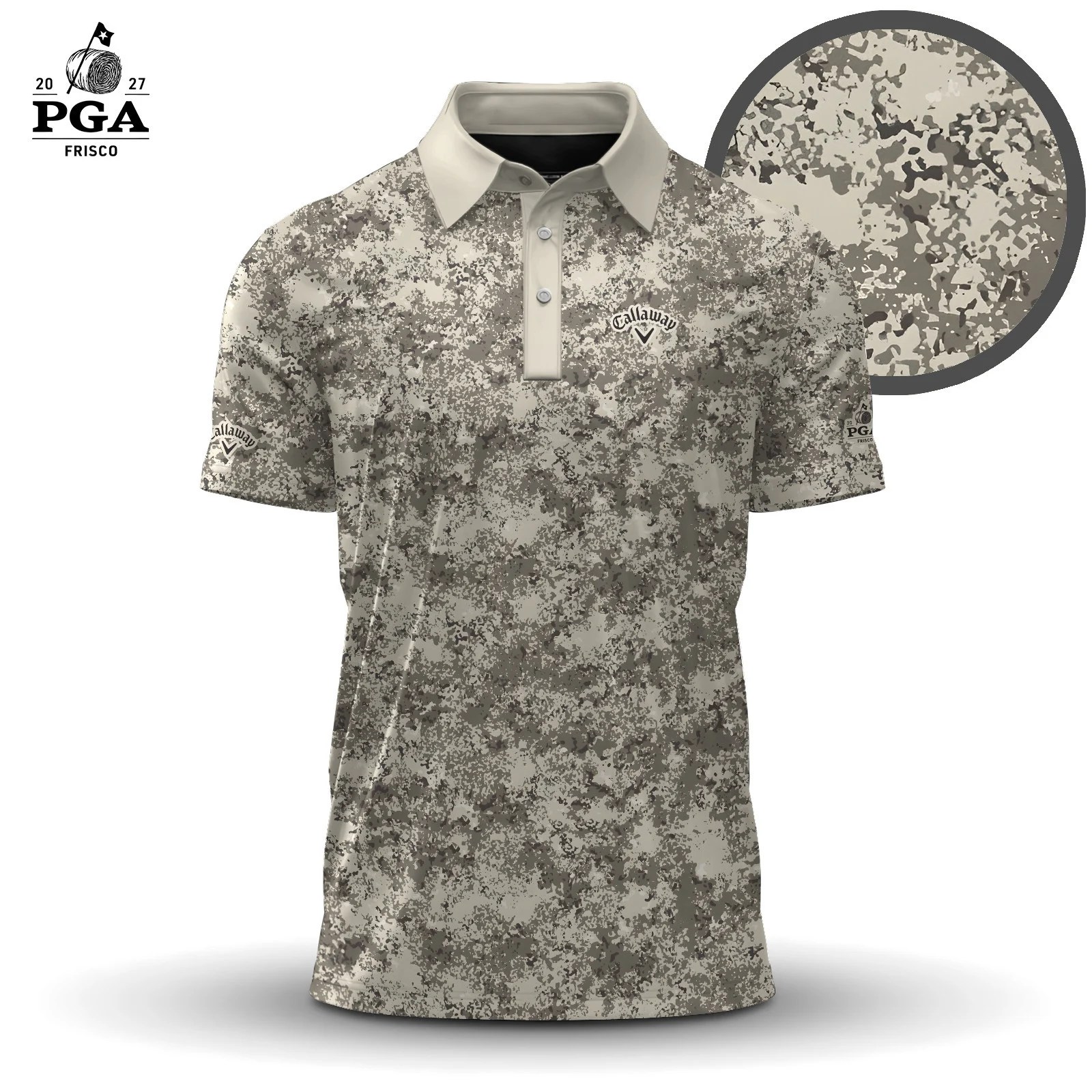 Golf 2027 PGA. Pattern AOP Polo Shirt LDLO280726178