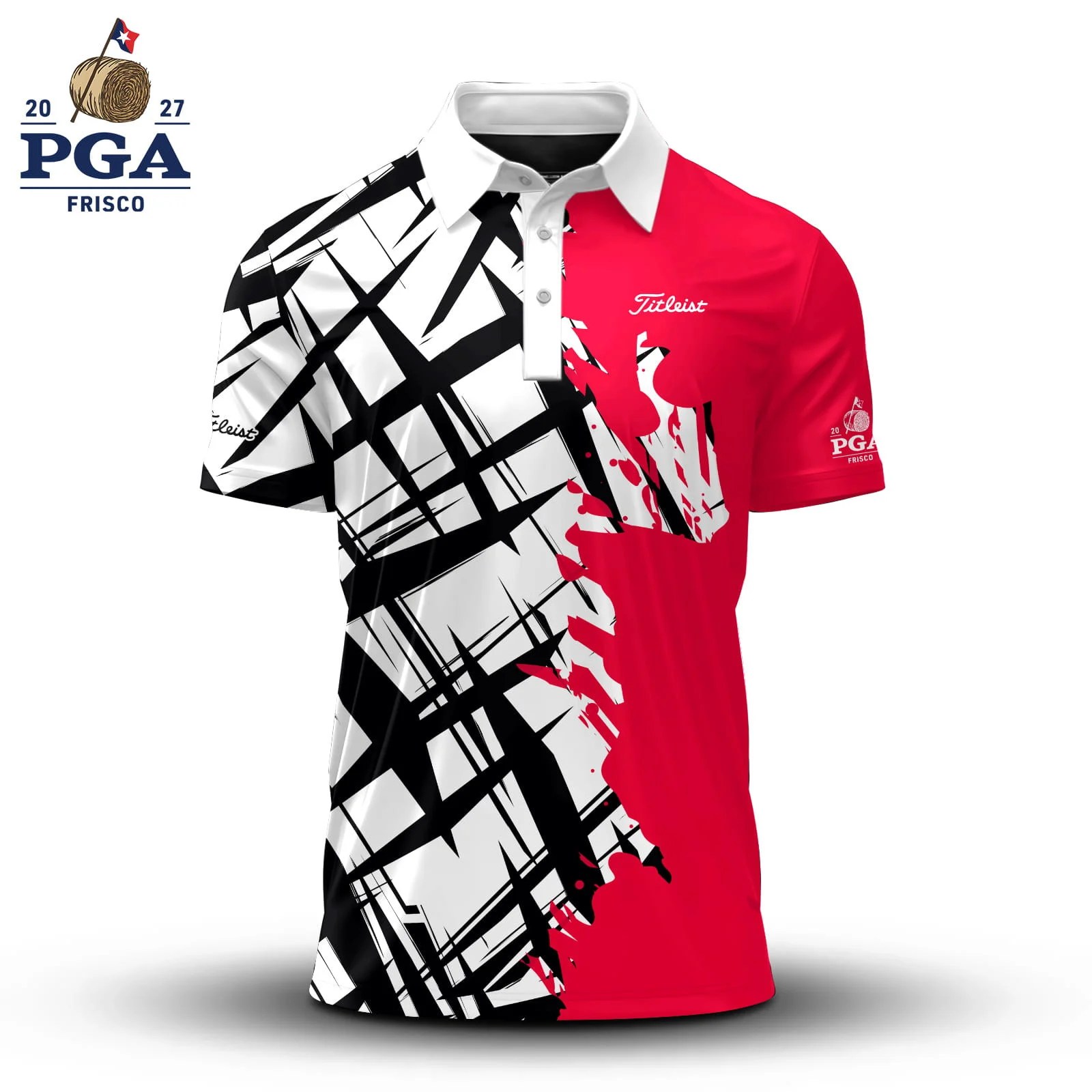 Golf 2027 PGA. Pattern AOP Polo Shirt LDLO280726201