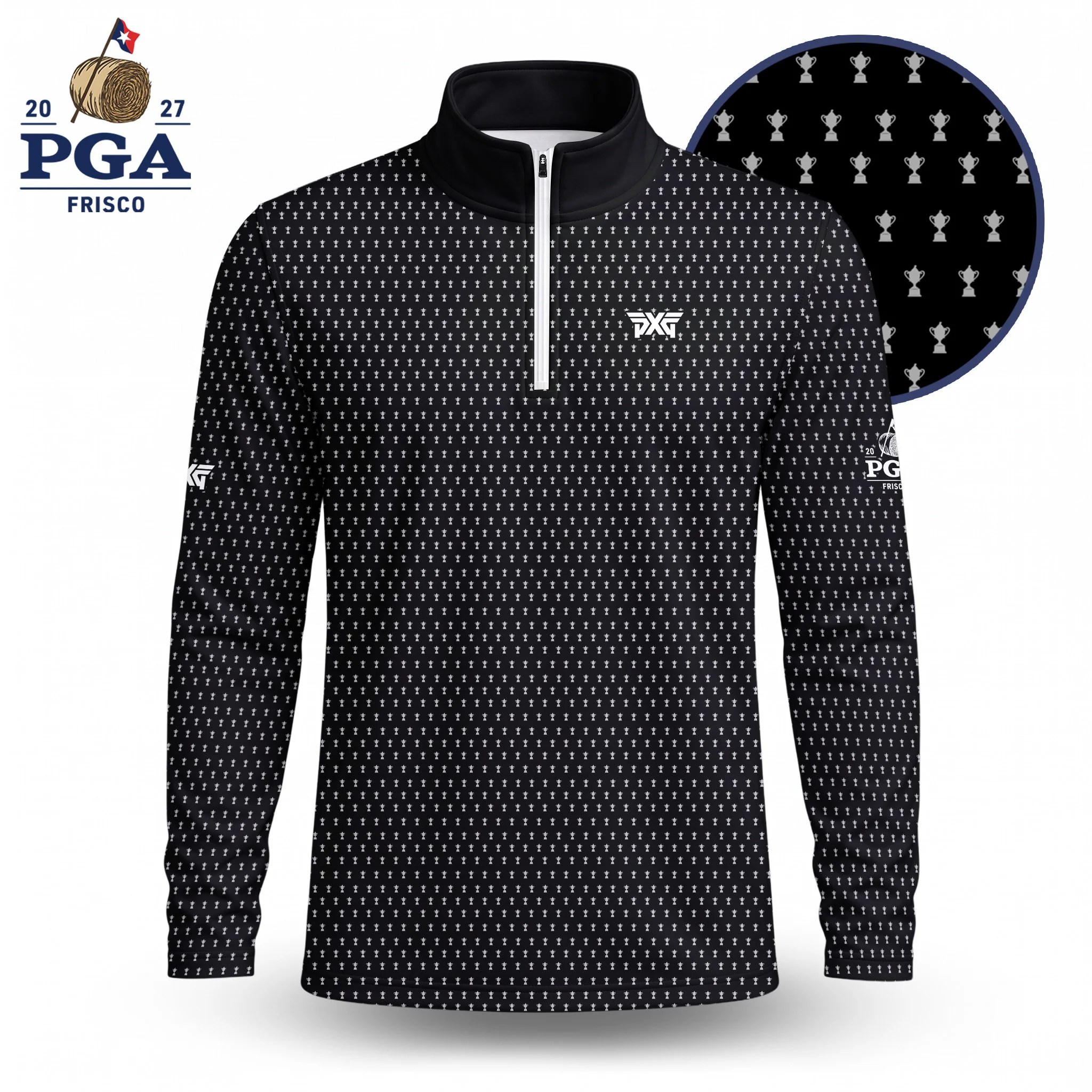 Golf 2027 PGA. Pattern AOP Quarter-zip Pullover LDLO280726210