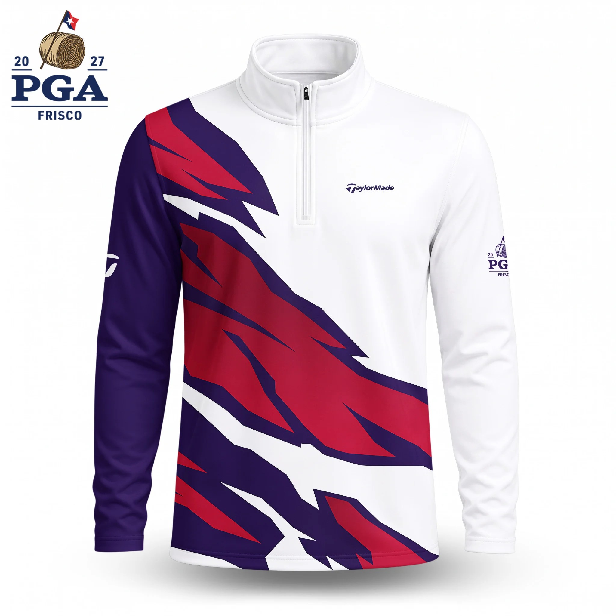 Golf 2027 PGA. Pattern AOP Quarter-zip Pullover LDLO280726237