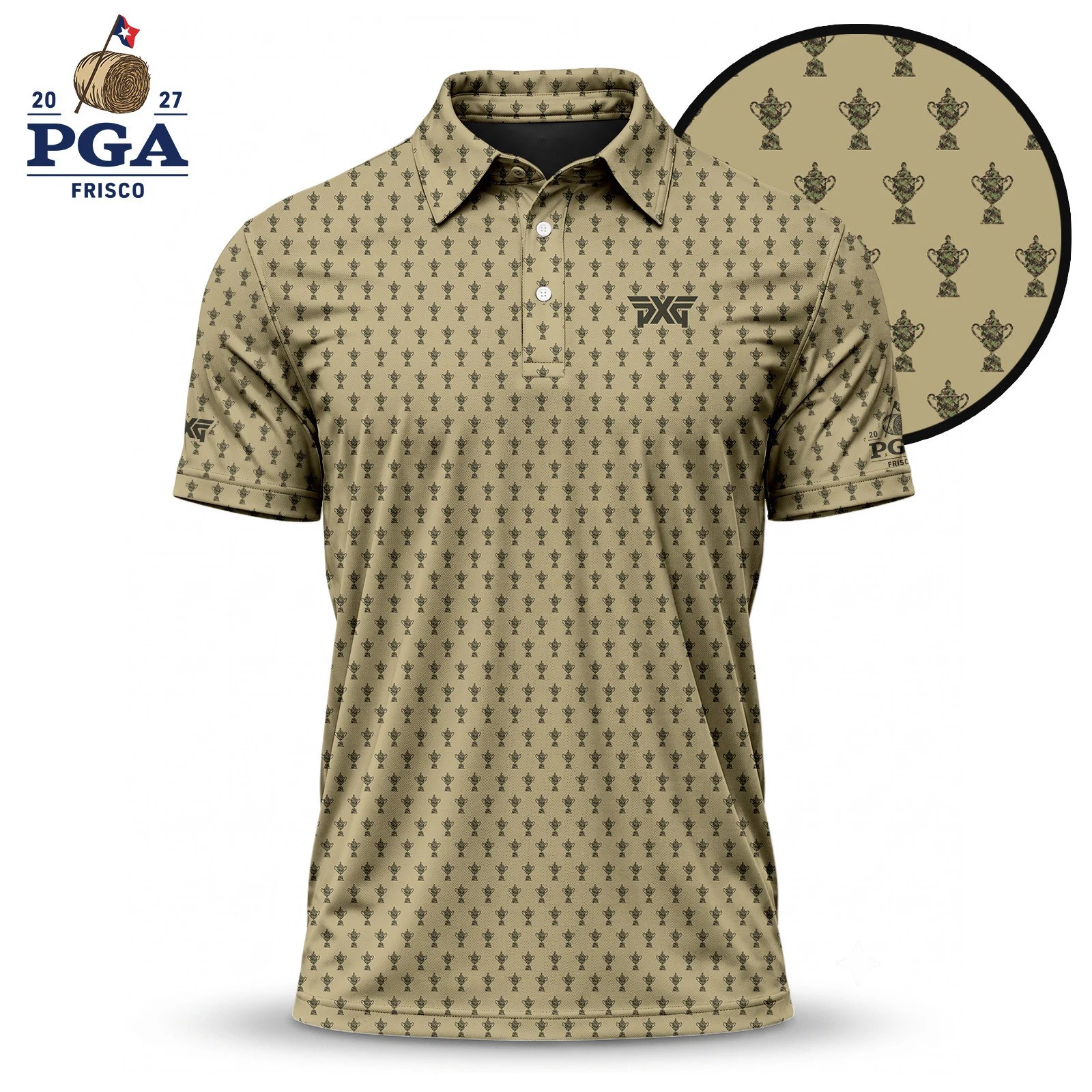 Golf 2027 PGA. Pattern AOP Polo Shirt LDLO28072645