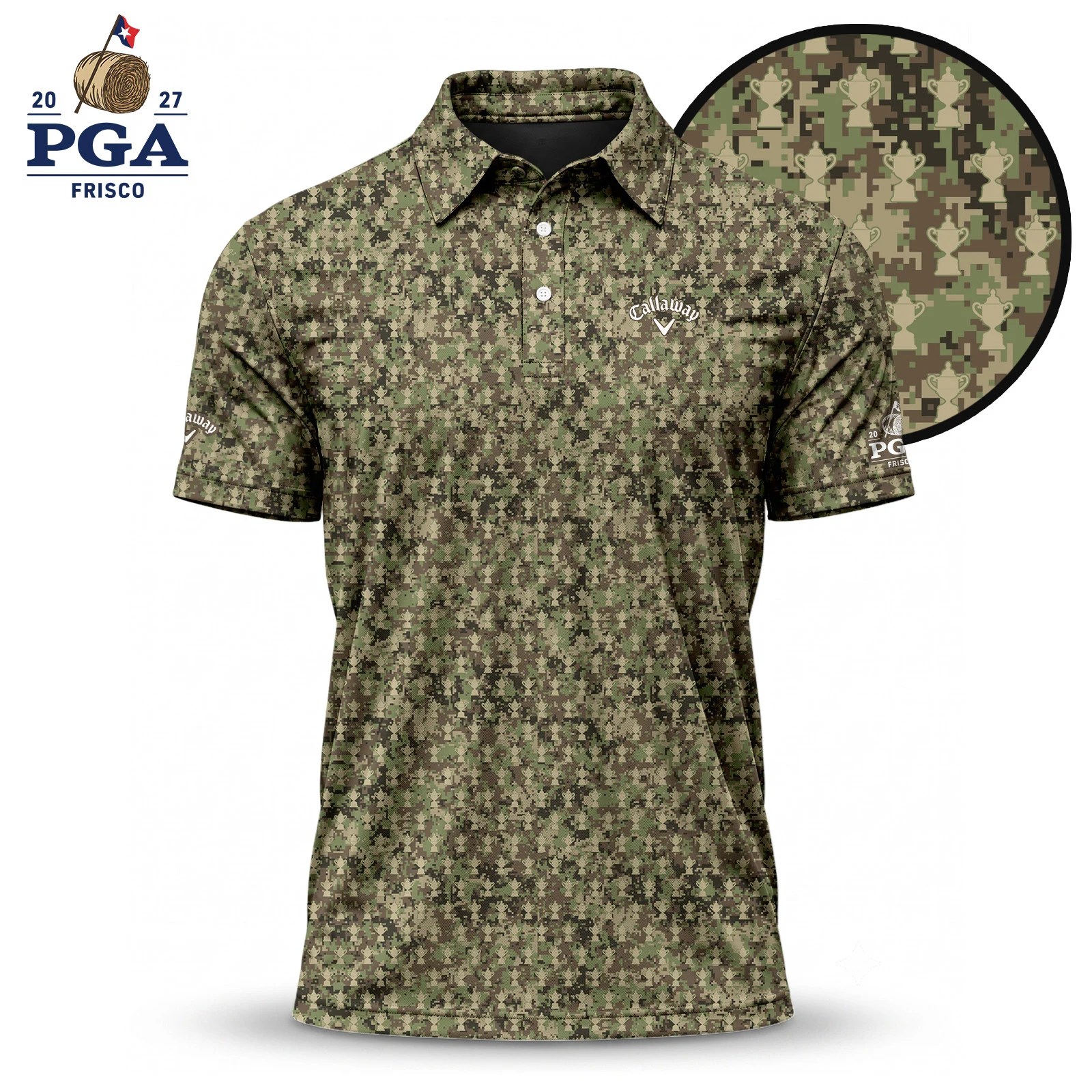 Golf 2027 PGA. Pattern AOP Polo Shirt LDLO28072653