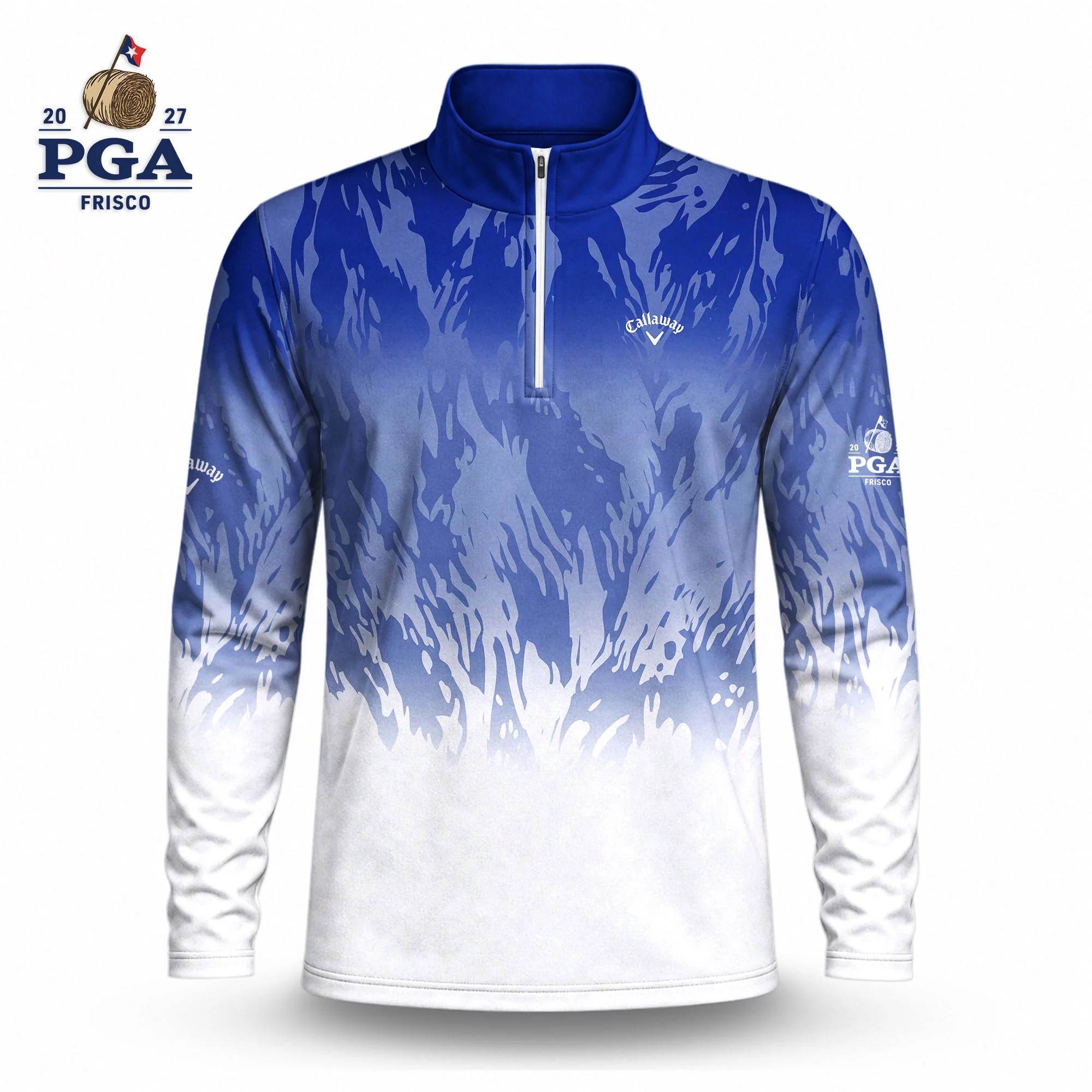 Golf 2027 PGA. Pattern AOP Quarter-zip Pullover LDLO28072668