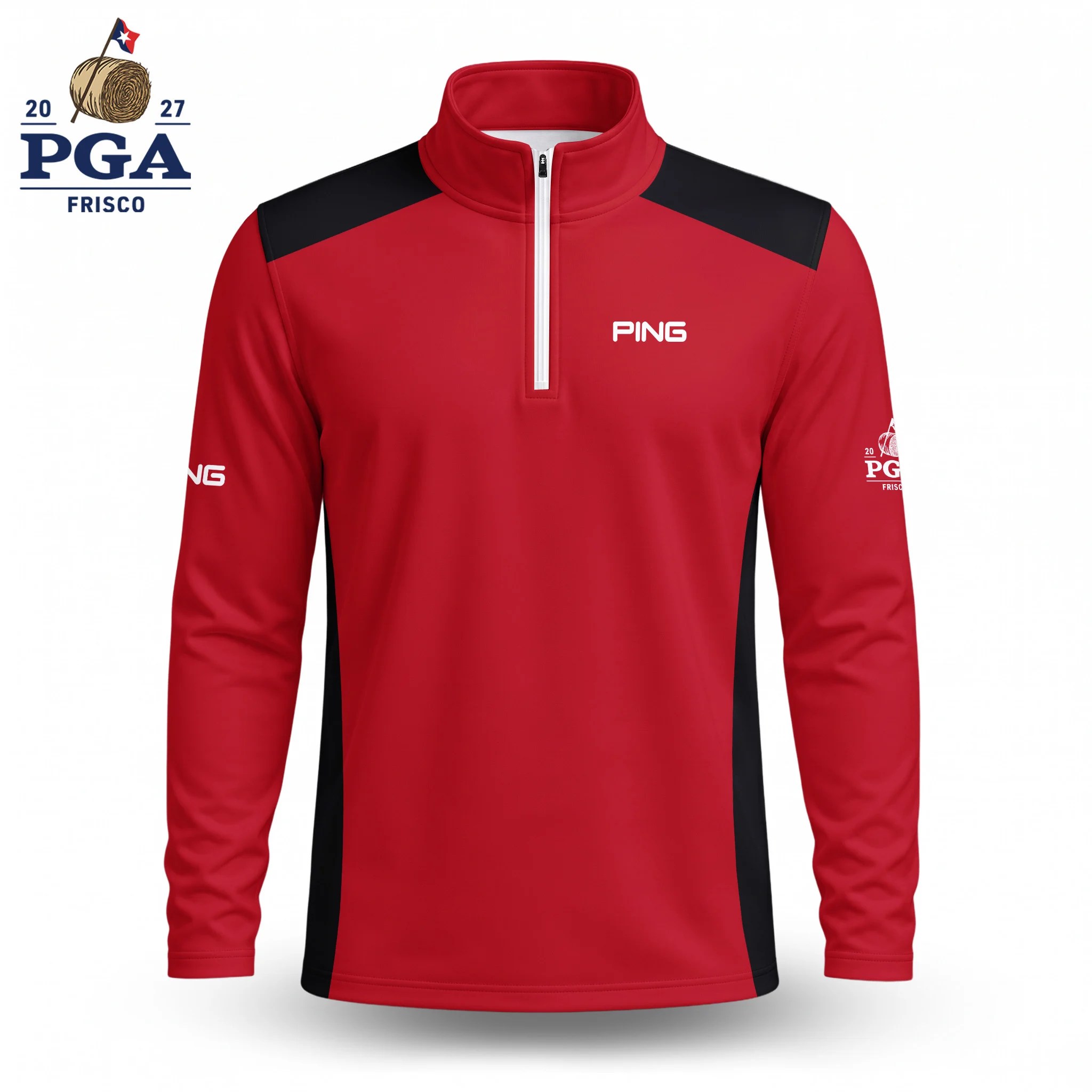 Golf 2027 PGA. Pattern AOP Quarter-zip Pullover LDLO28072674