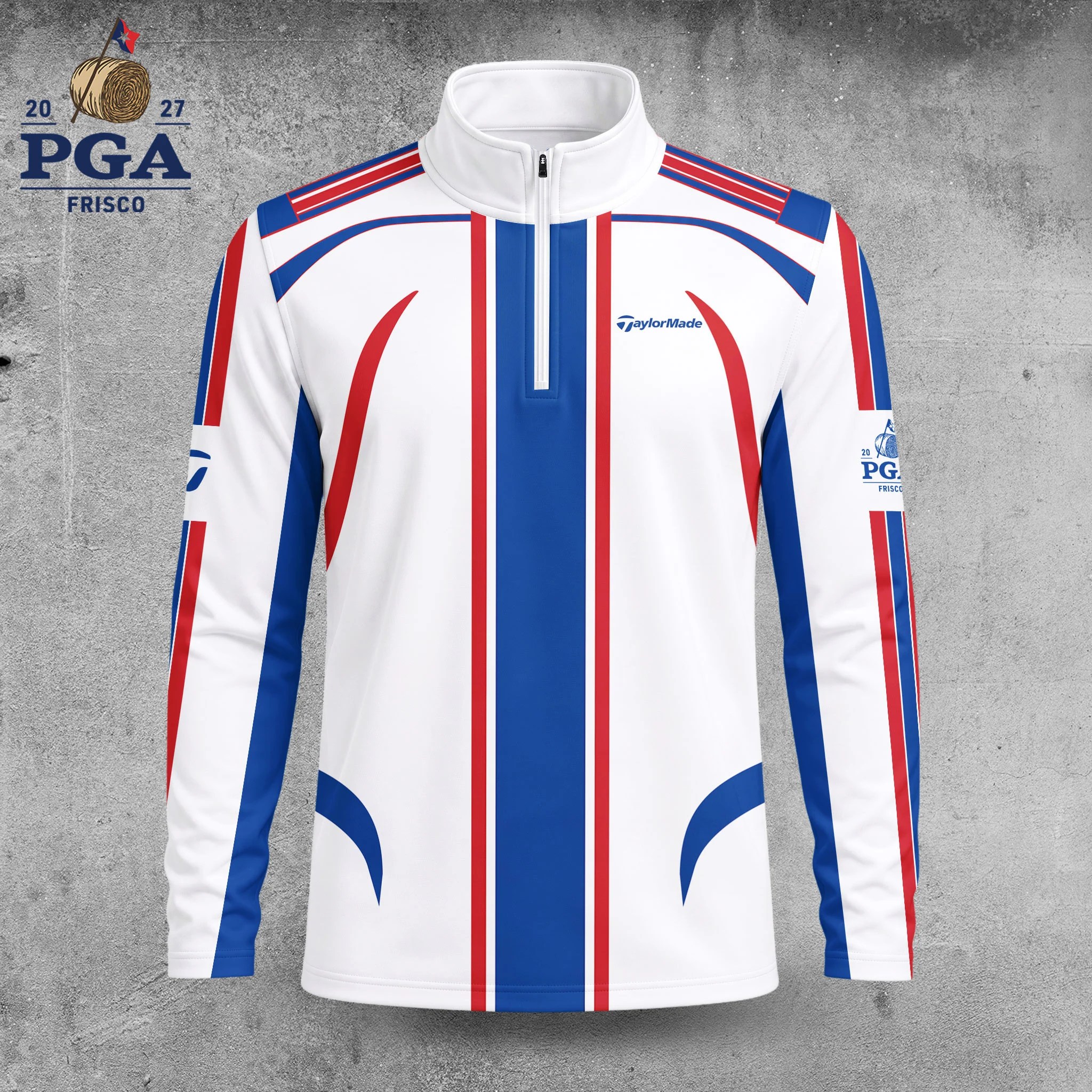 Golf 2027 PGA. Pattern AOP Quarter-zip Pullover LDLO28072692
