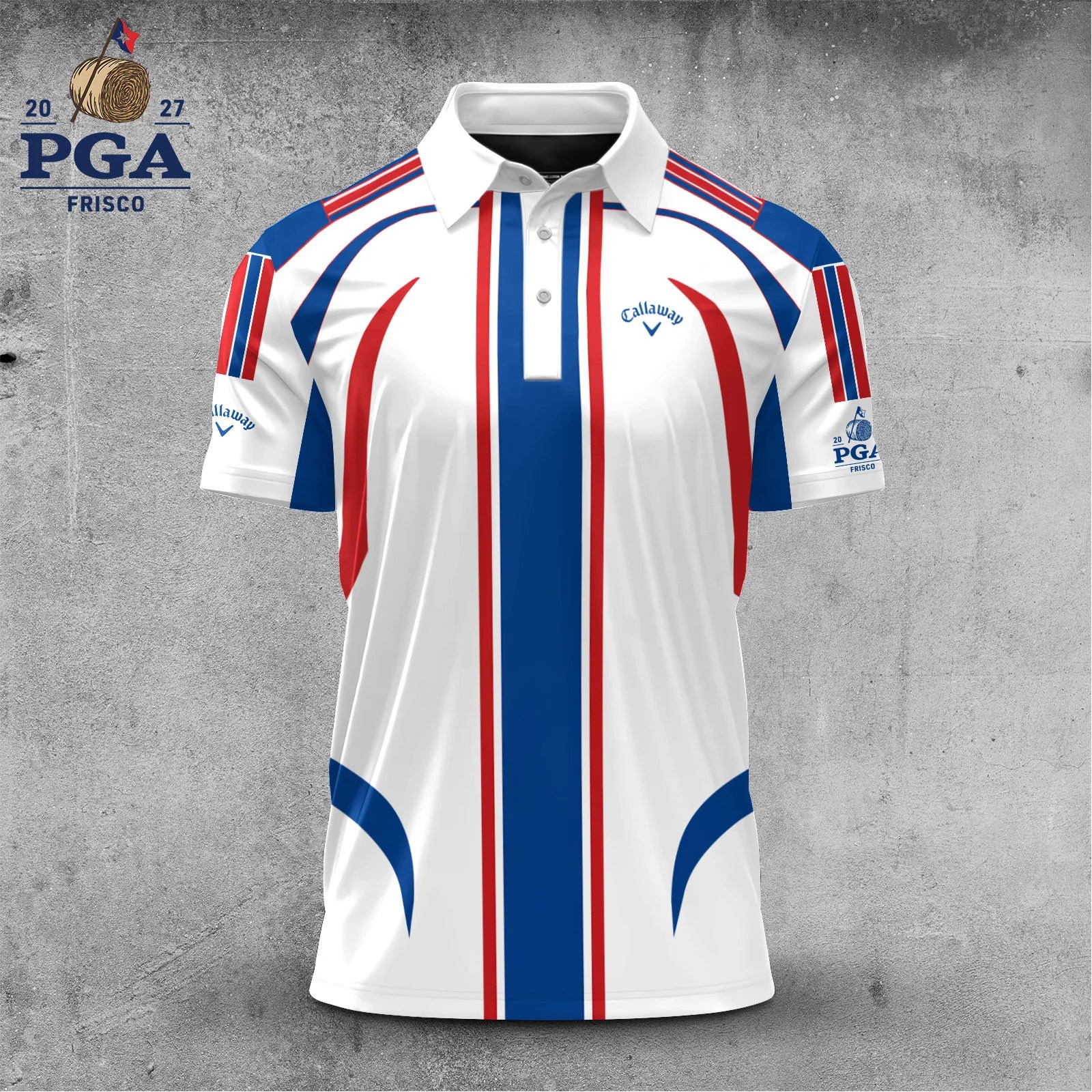 Golf 2027 PGA. Pattern AOP Polo Shirt LDLO28072698