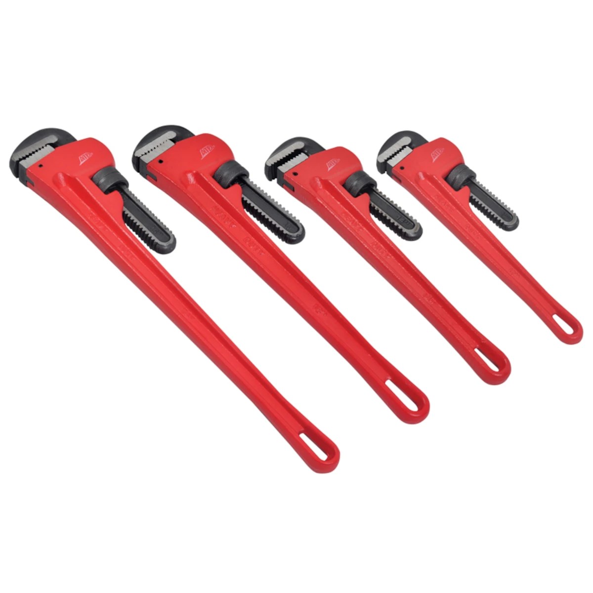 ATD 4 Pc. HeavyDuty Cast Iron Pipe Wrench Set Fat Monkey Tools