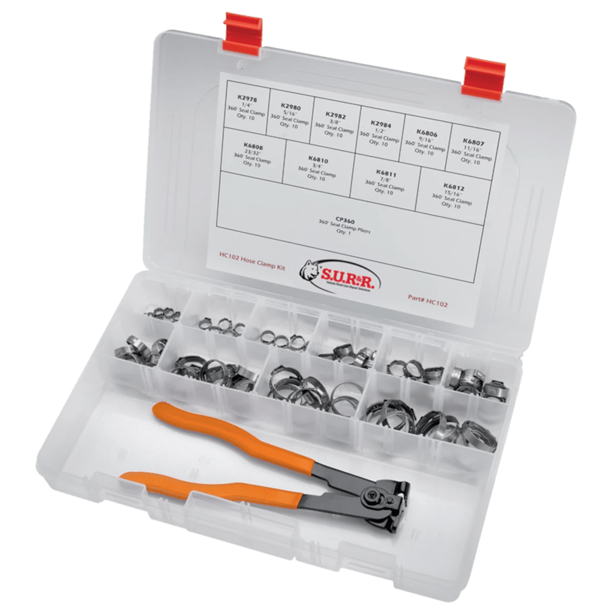 SURR HC102 Heavy Duty Ratcheting Seal Clamp Pliers Fat Monkey Tools