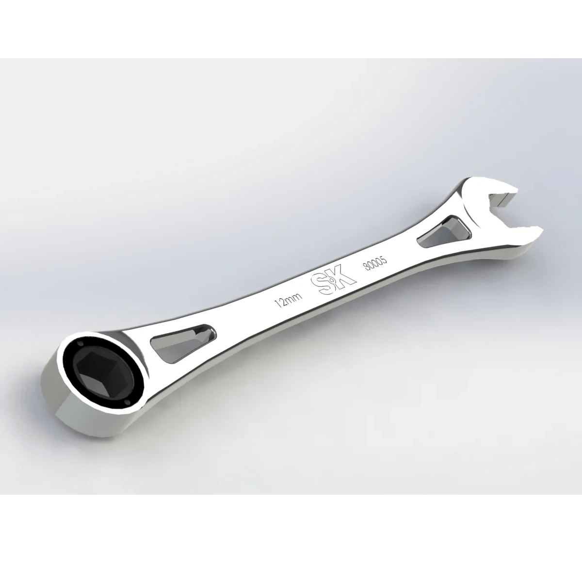 SK 80005 12 mm 6 Point Metric Combination Chrome XFrame® Wrench Fat