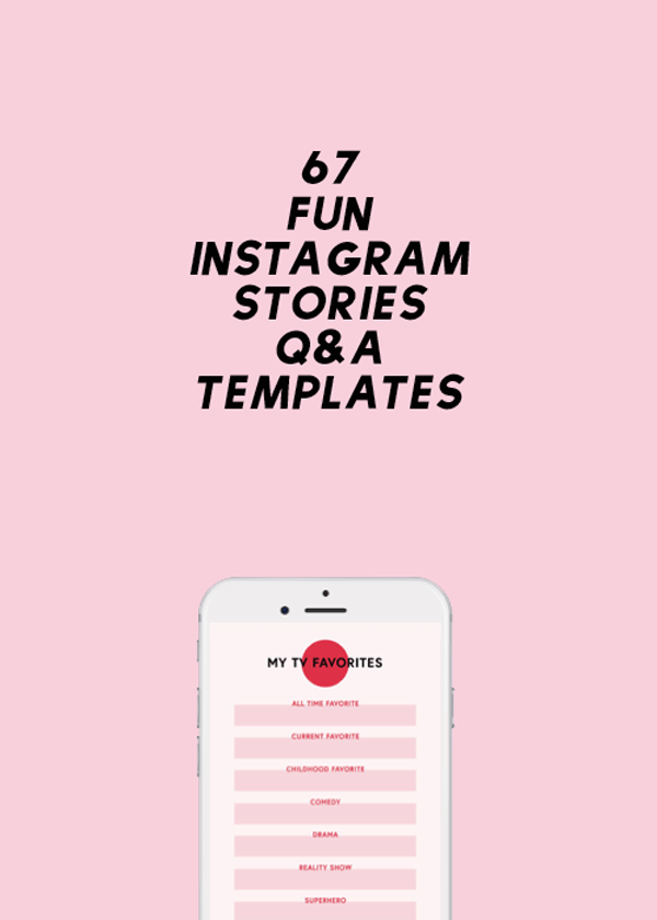 67 Fun Instagram Stories Q A Templates Fat Mum Slim