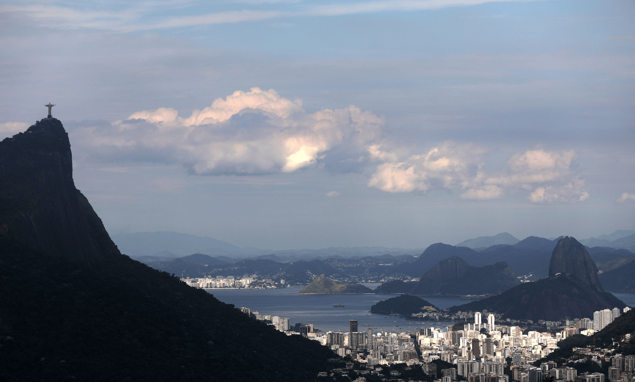 Céu nublado sobre a cidade do Rio de Janeiro