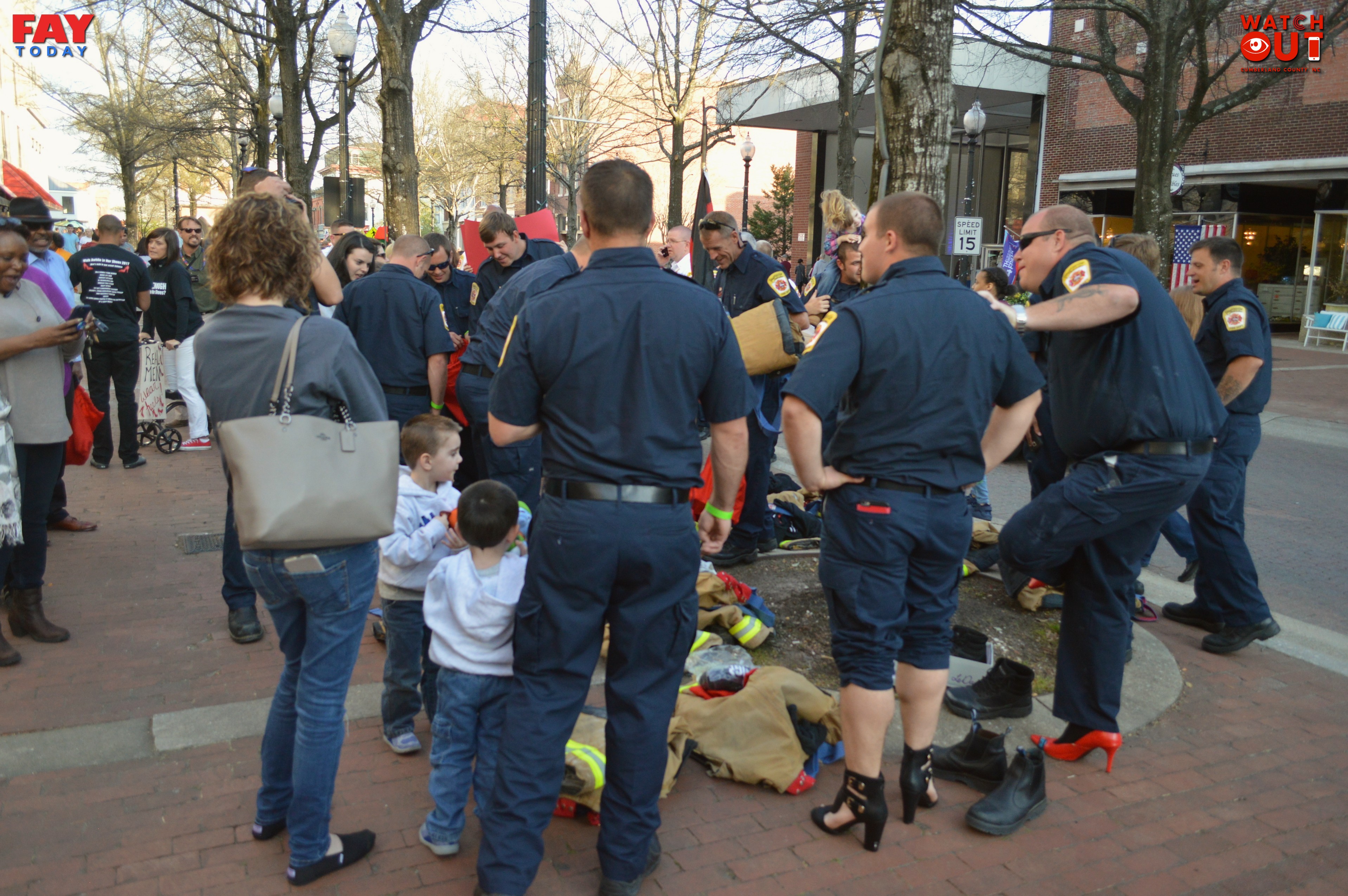 Fayetteville Fire Fighters on Andrews Rd after Tornado April 16