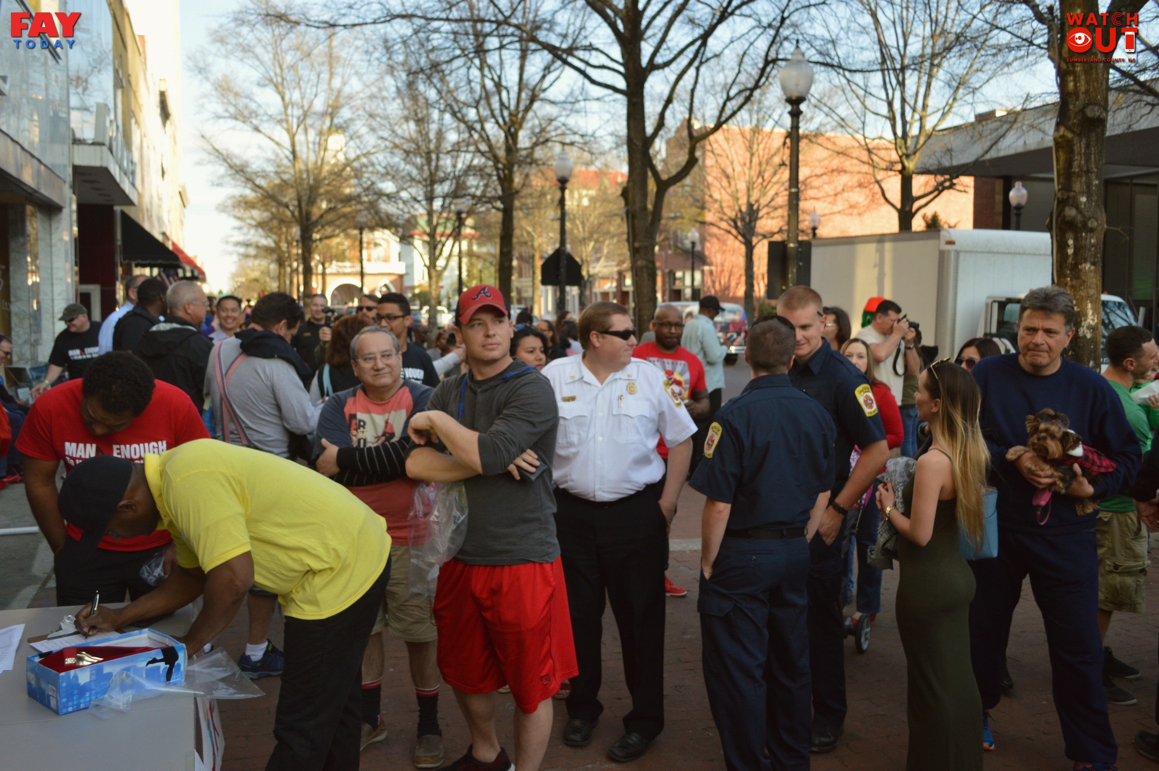Fayetteville Fire Fighters on Andrews Rd after Tornado April 16