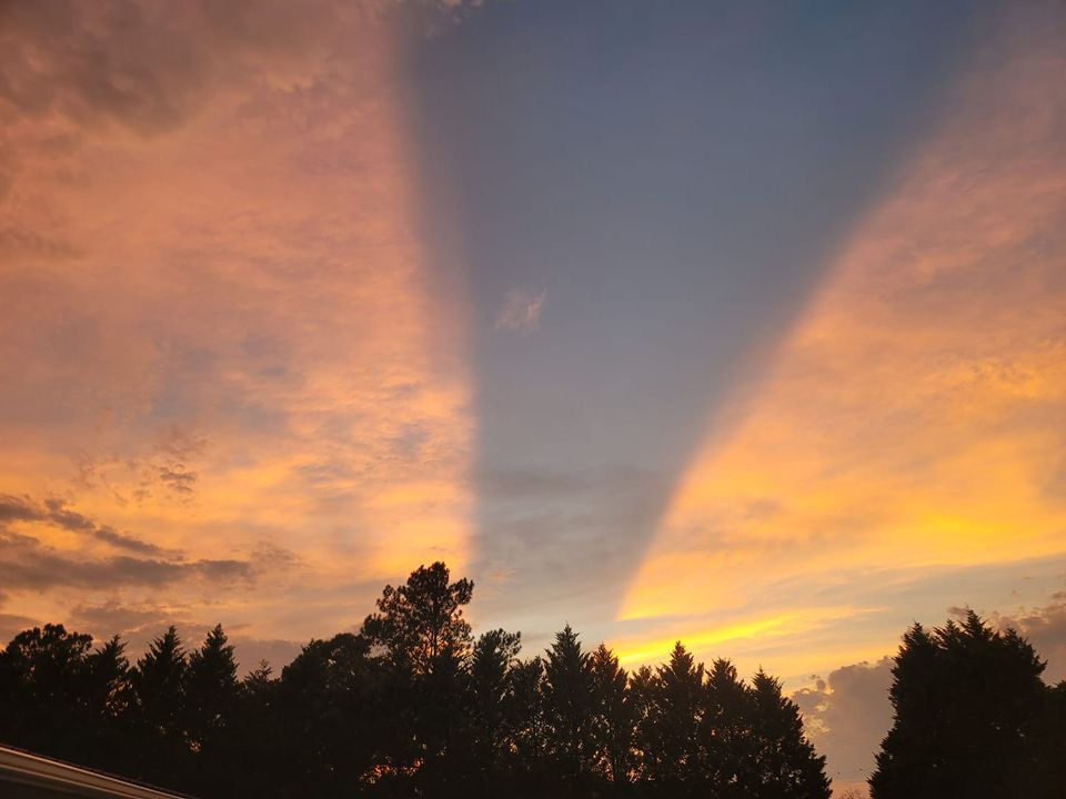 Stunning Split Sky Captivates Fayetteville Residents