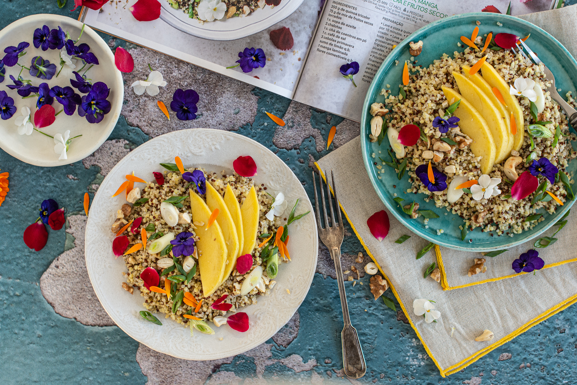 Salada de quinoa e manga
