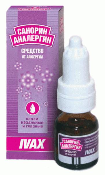 Капли в нос санорин аналергин. Санорин аналергин. Описание лекарственной формы