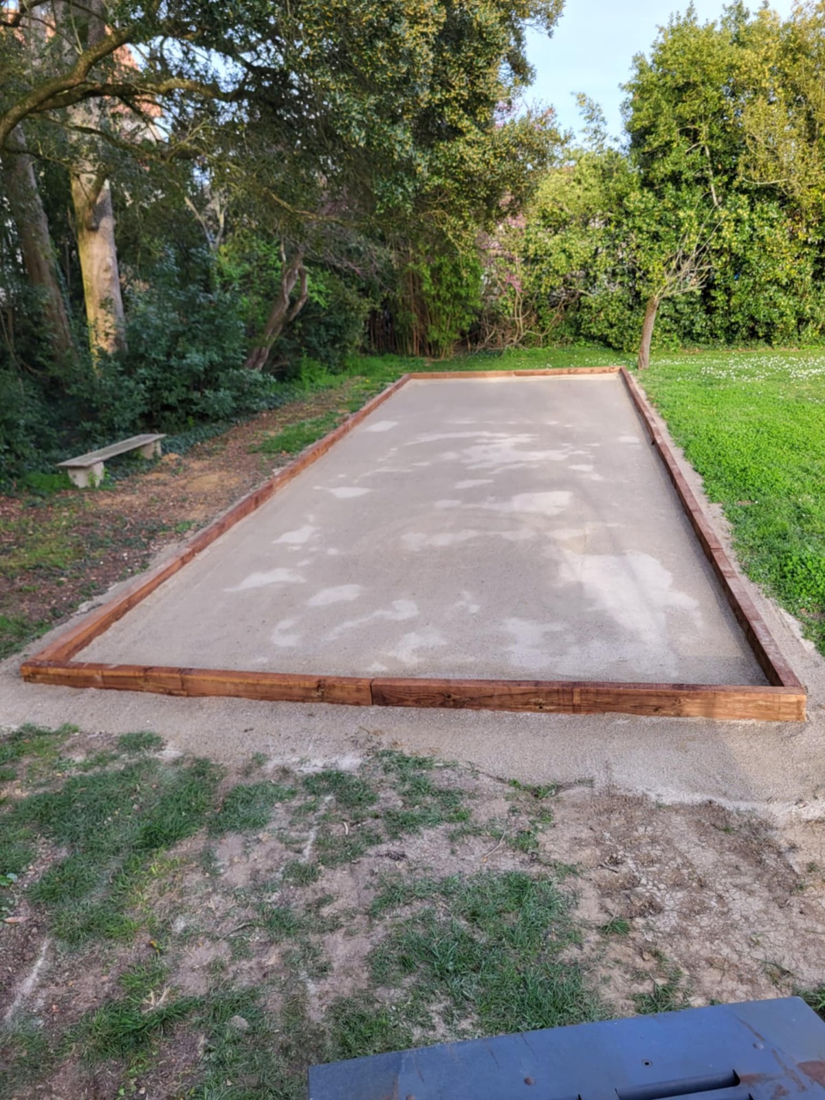 création d'un terrain de pétanque