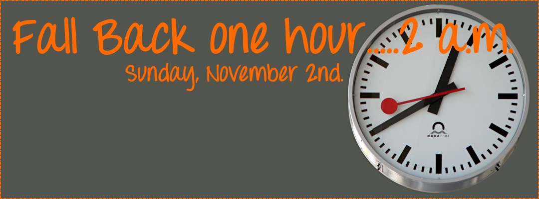 Fall back one hour —