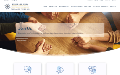 A bilingual website for a member-driven Professional Development & Advocacy Organization