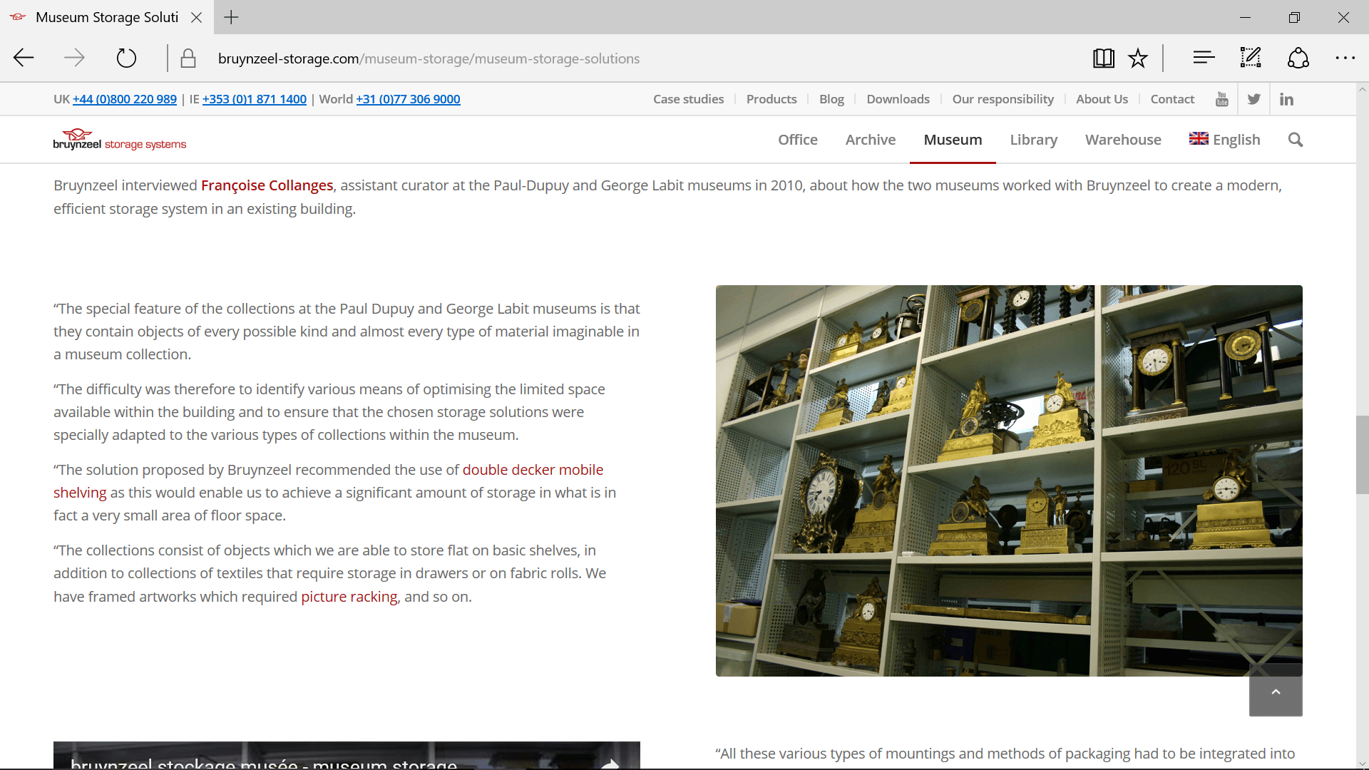 Renovation of museum storage, all type of collections