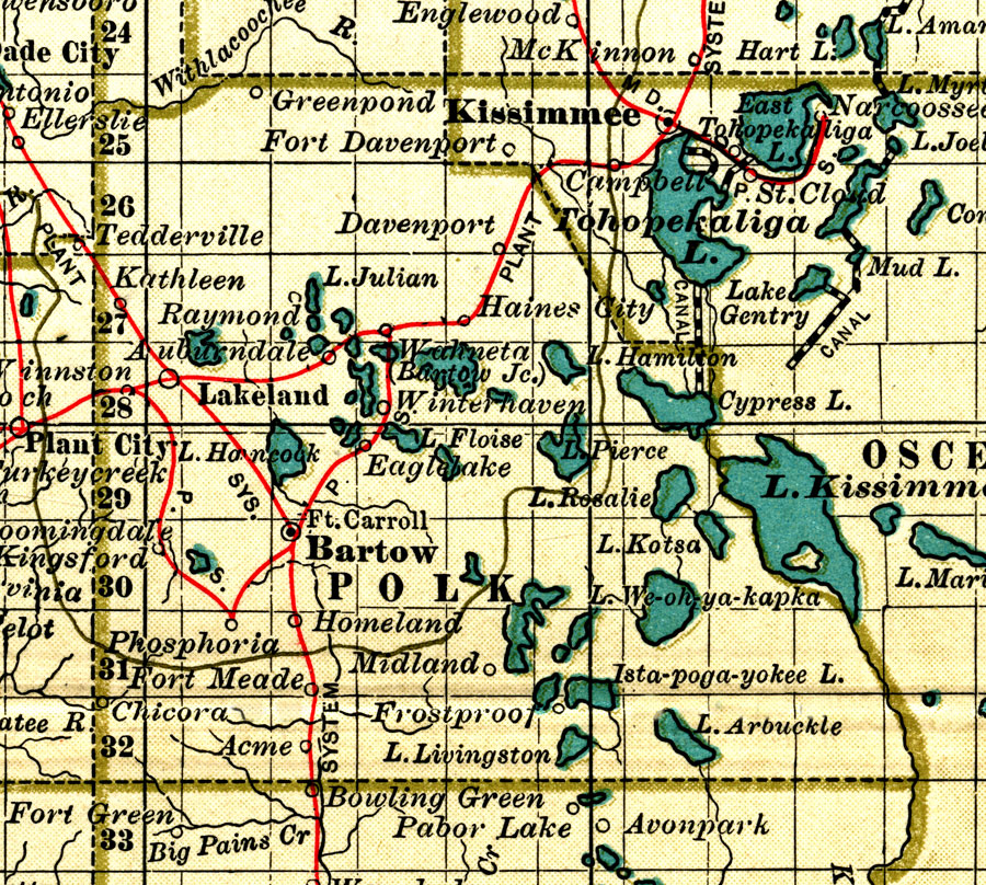 Map Of Polk County Florida F730 