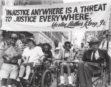 image of disability rights march