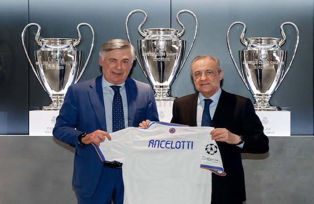 Ancelotti fue presentado con el Real Madrid