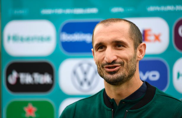 Chiellini previo a la final de la Euro