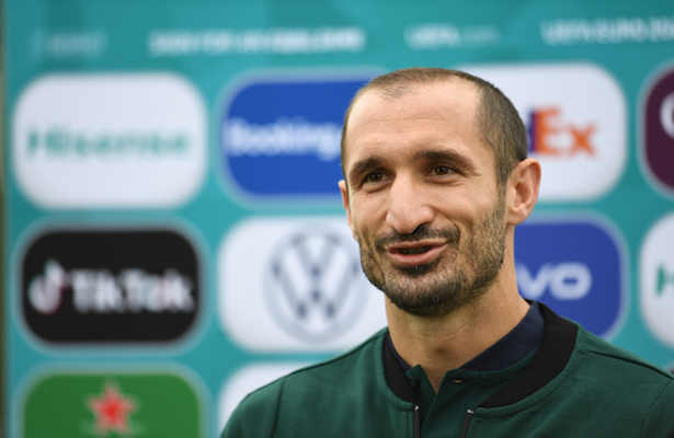 Chiellini previo a la final de la Euro