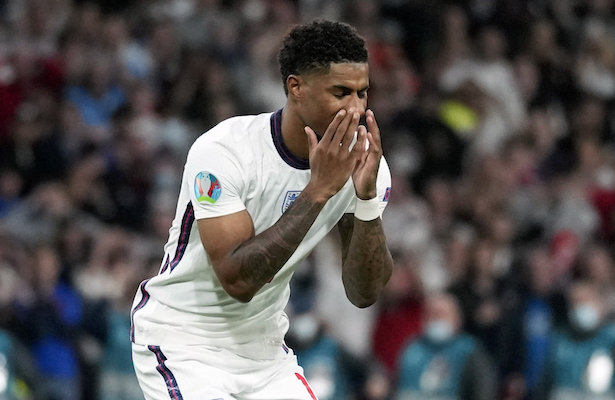 Marcus Rashford luego del fallo de su penal