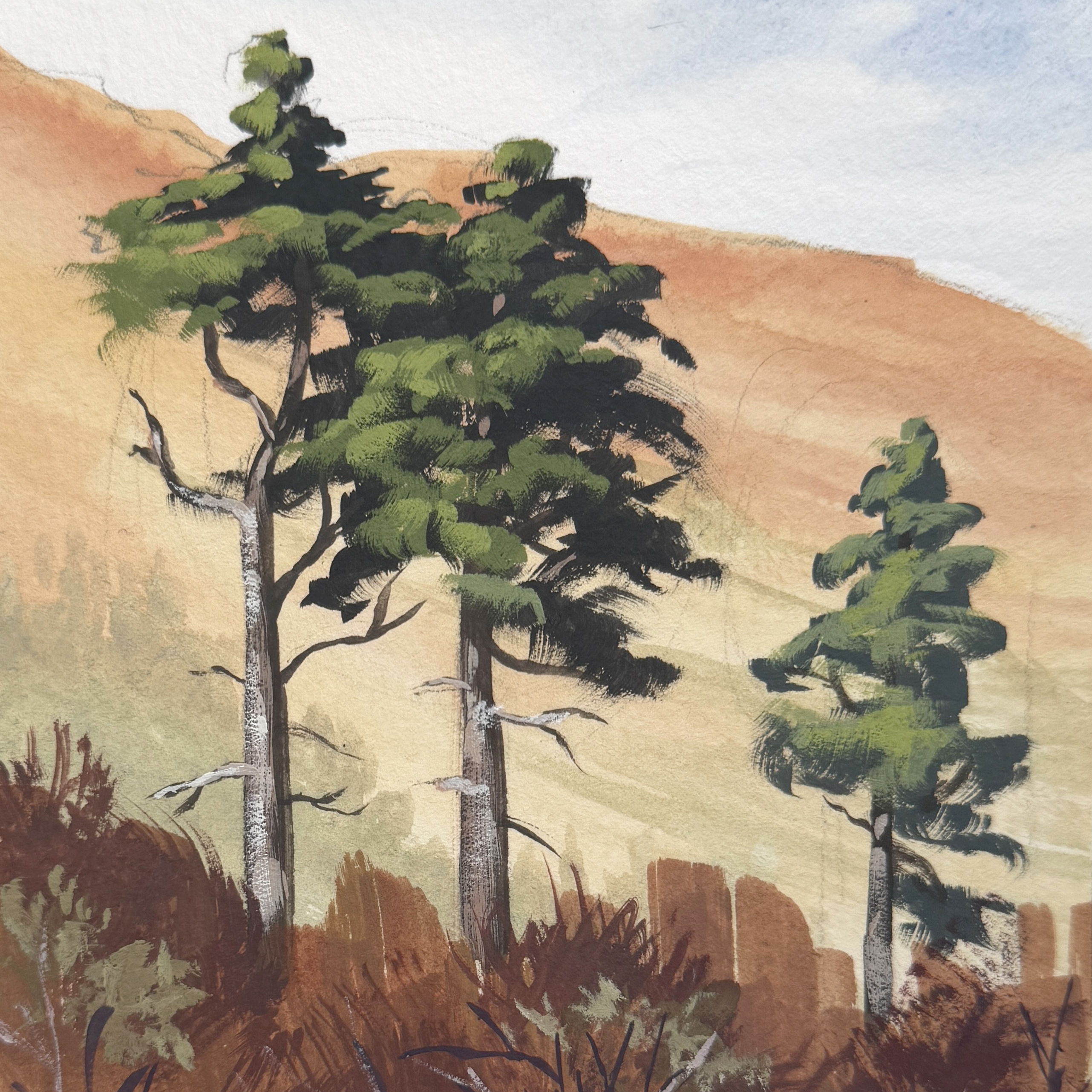 Gouache Tree Tutorial