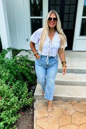 Lilia Tie Front Top Fearlessly Styled