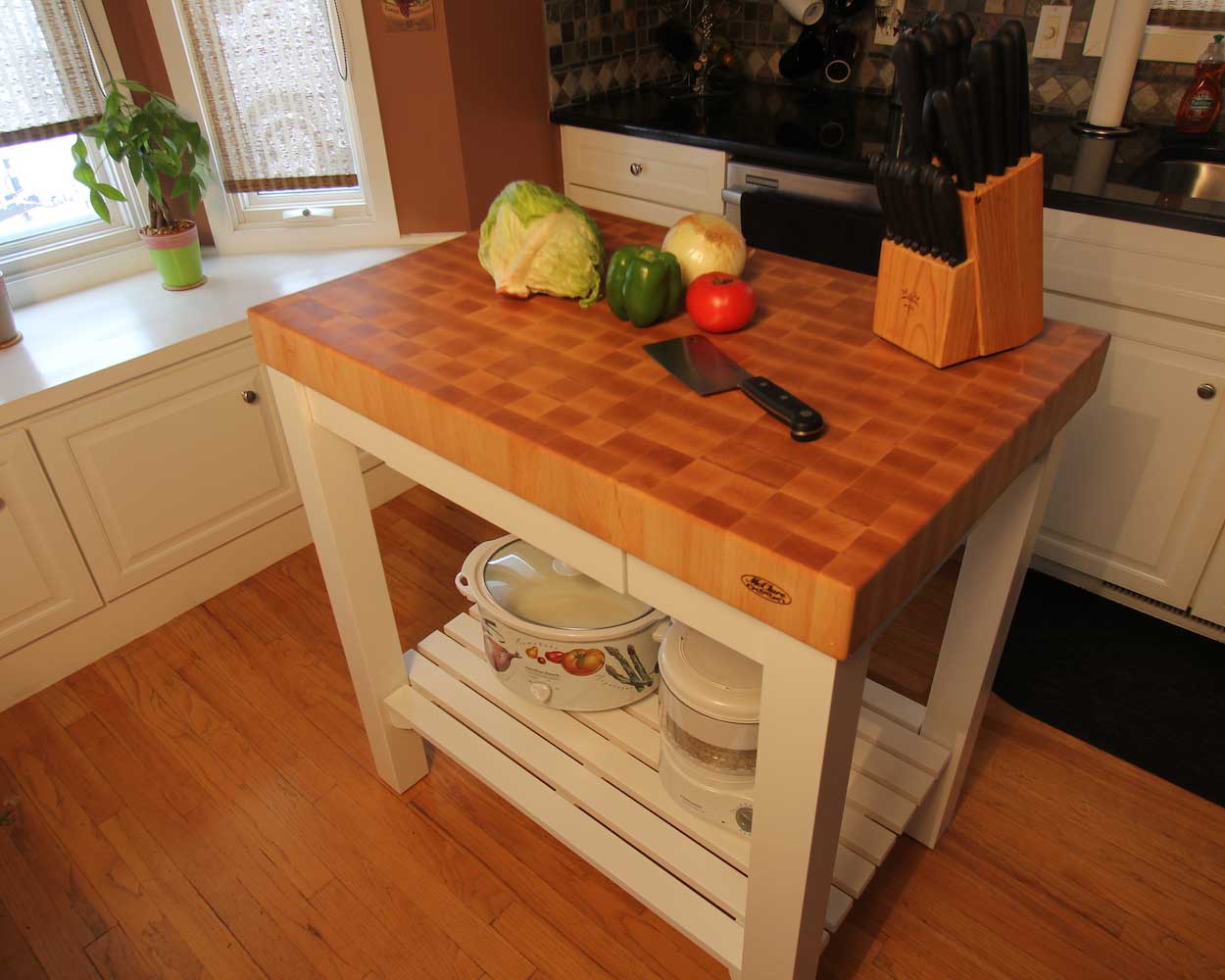 Catskill Craftsmen Kitchen Island with Butcher Block Top ...
