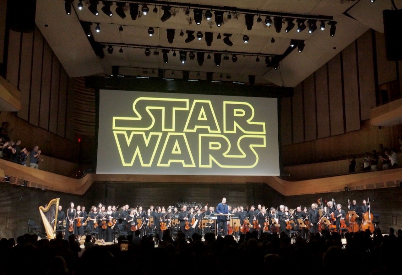 New York Philharmonic onstage at David Geffen Hall following Return of the Jedi
