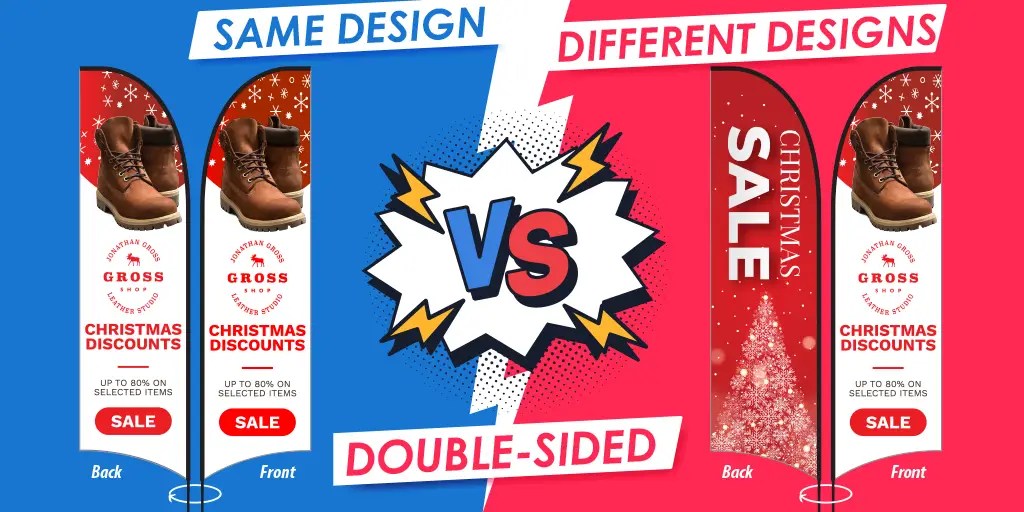 Double Sided Feather Flags - Best Landscape Images in 8K