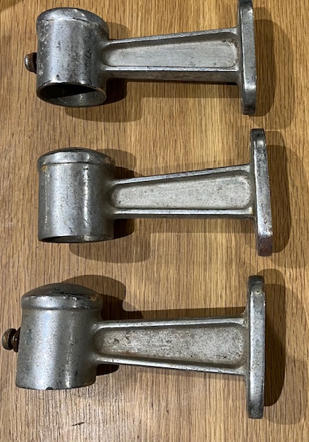 3x rail holders, 12cm projection (H687) $15 each salvaged vintage recycled, demolition, reproduction, restoration, home renovation secondhand, used , original, old, reclaimed, heritage, antique, victorian, art nouveau edwardian georgian art deco