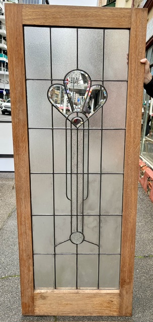 Original full panel cut glass and leadlight door, H 2010 x W 780 x D 35mm (D371) $925 salvaged vintage recycled, demolition, reproduction, restoration, home renovation secondhand, used , original, old, reclaimed, heritage, antique, victorian, art nouveau edwardian georgian art deco