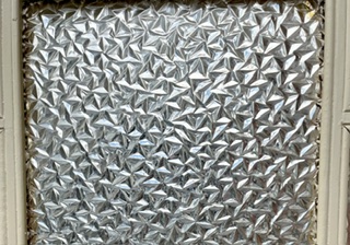 Detail of 1920s textured glass double internal timber doors, W 1605 x H 2010 x D 40mm (D373) $545 pair salvaged vintage recycled, demolition, reproduction, restoration, home renovation secondhand, used , original, old, reclaimed, heritage, antique, victorian, art nouveau edwardian georgian art deco