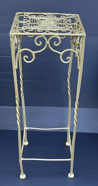 Retro petite twisted gold stand, H 560 x 200 x 200mm (RR308SW) $35 salvaged vintage recycled, demolition, reproduction, restoration, home renovation secondhand, used , original, old, reclaimed, heritage, antique, victorian, art nouveau edwardian georgian art deco