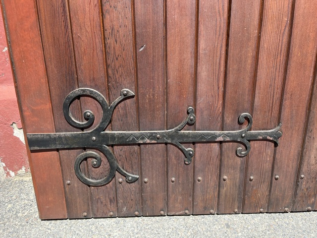 Looking to make a grand entrance? Detail of large proportion solid polished timber entrance door, H 2085 x W 1163 x D 50mm (D379) $1400 salvaged vintage recycled, demolition, reproduction, restoration, home renovation secondhand, used , original, old, reclaimed, heritage, antique, victorian, art nouveau edwardian georgian art deco