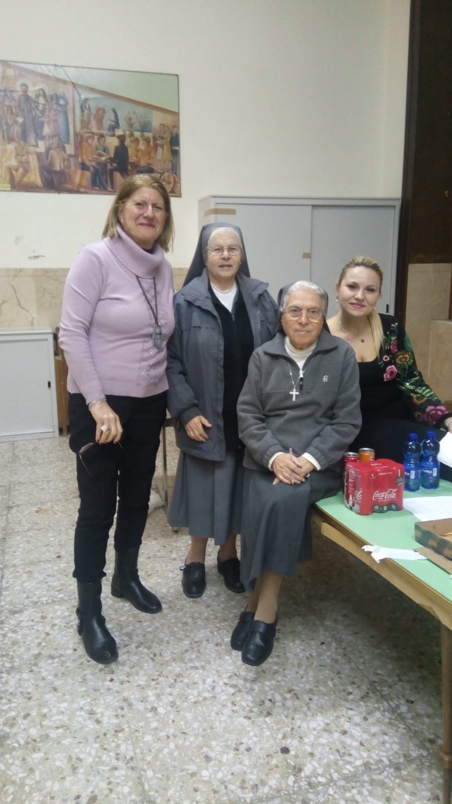 La presidente Nazzarena Amedeo, la Delegata Sr Letizia Famulari e Sr Carmelina Musicò