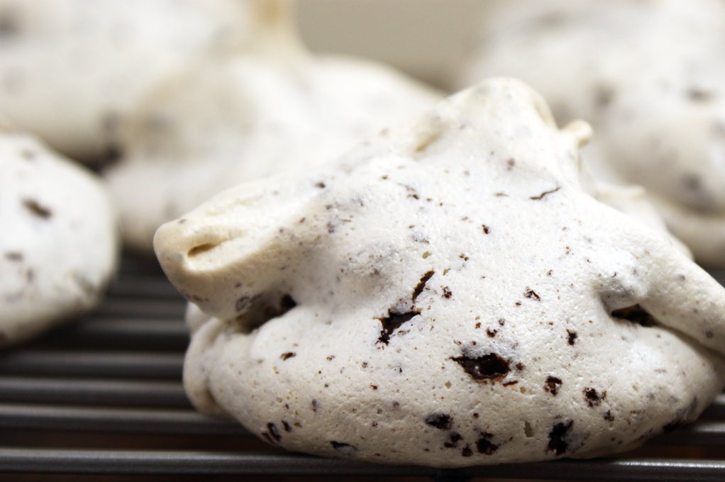 Big Puffy Monster (Chocolate Flecked) Meringue Cookies
