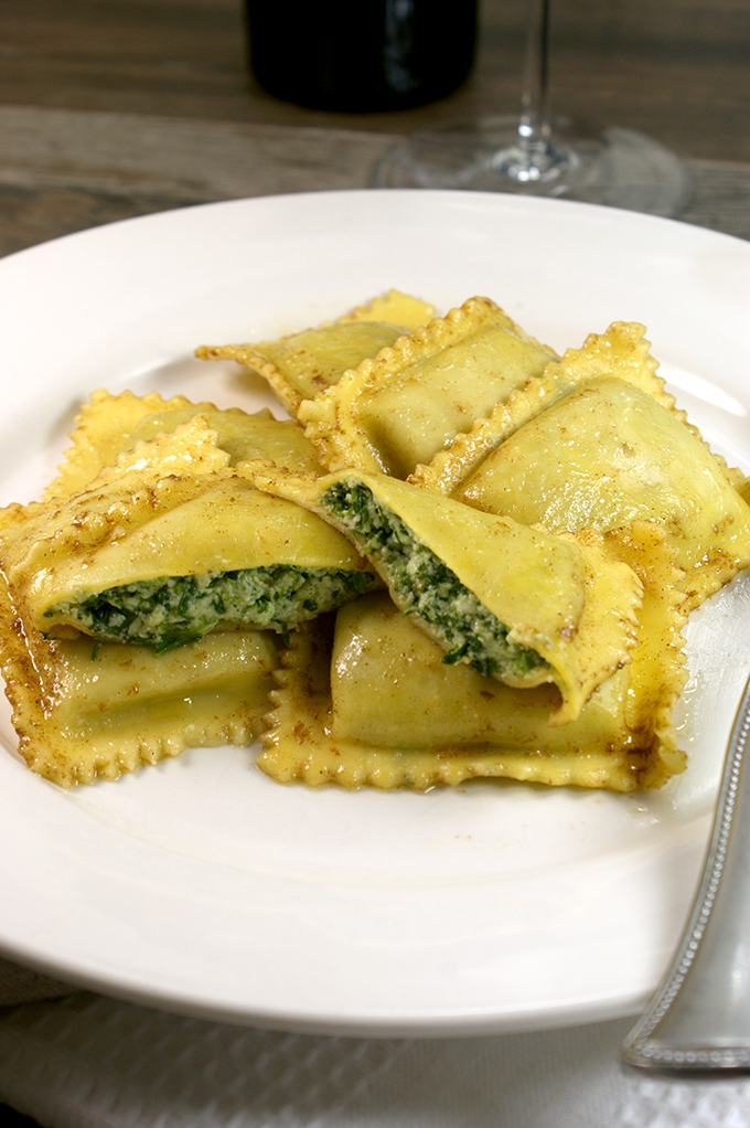 Perhaps the best known is Tortelli di Parma which is stuffed with with ricotta, spinach, and sometimes herbs. You'll probably find Tortelli di Parma served simply with butter and sage.