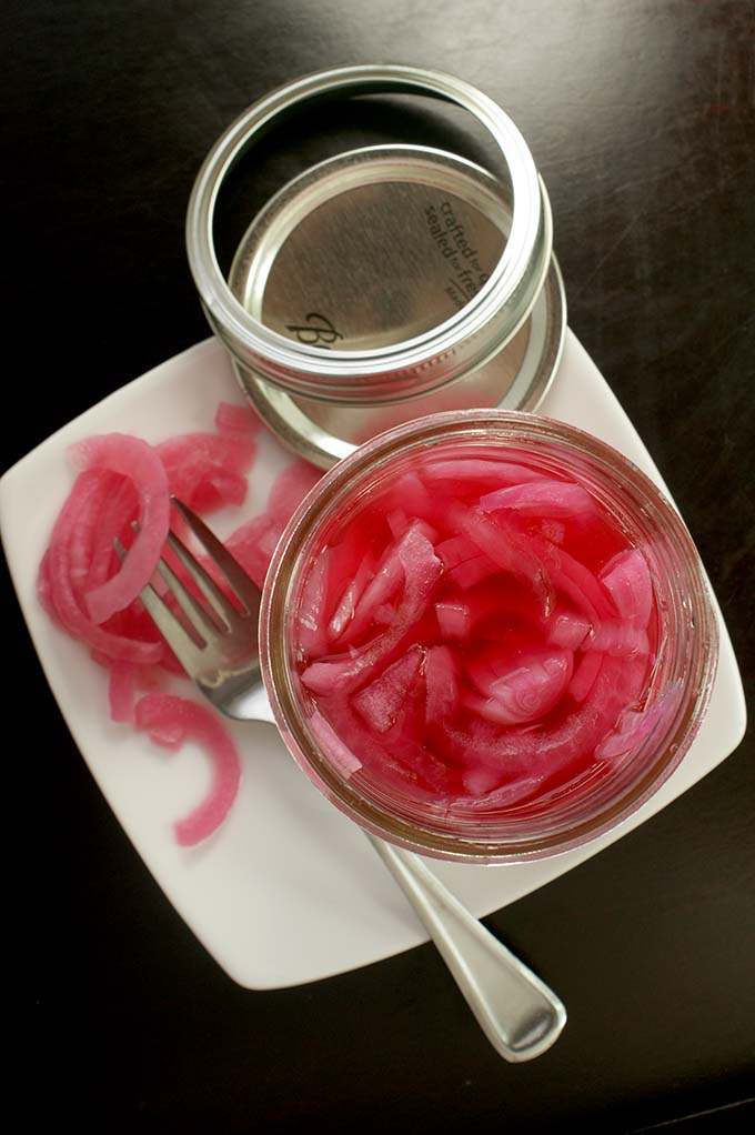 pickled red onions