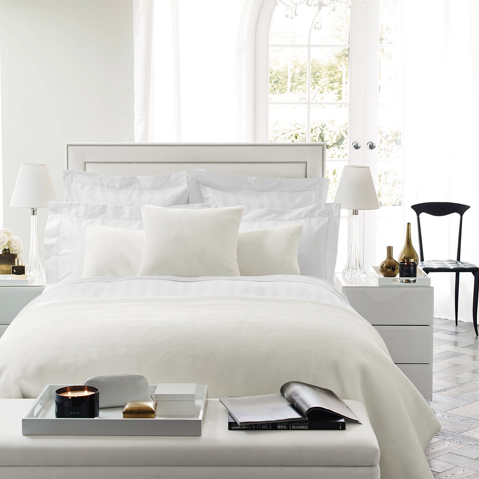 The White Company - featuring the Carlton glass bedside chest
